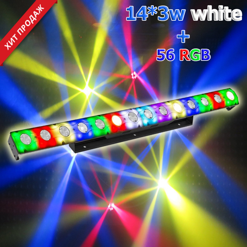 Led Bar 14*3w white + 56 SMD5050 RGB – линейный прожектор